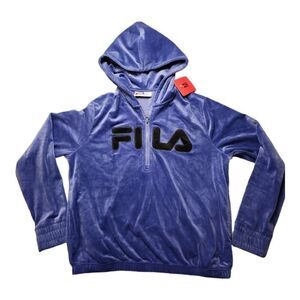 NWT Fila Pullover Hoodie Size Medium  Blue Purple Color Woman's‎ Track Jacket